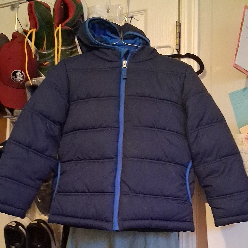 Kids Navy Blue Puffer Jacket